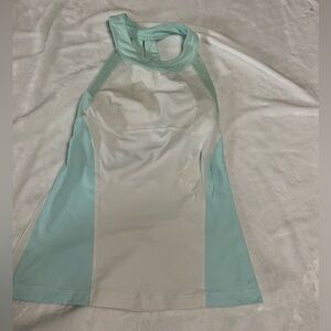 Lululemon Mint and White Racerback Top